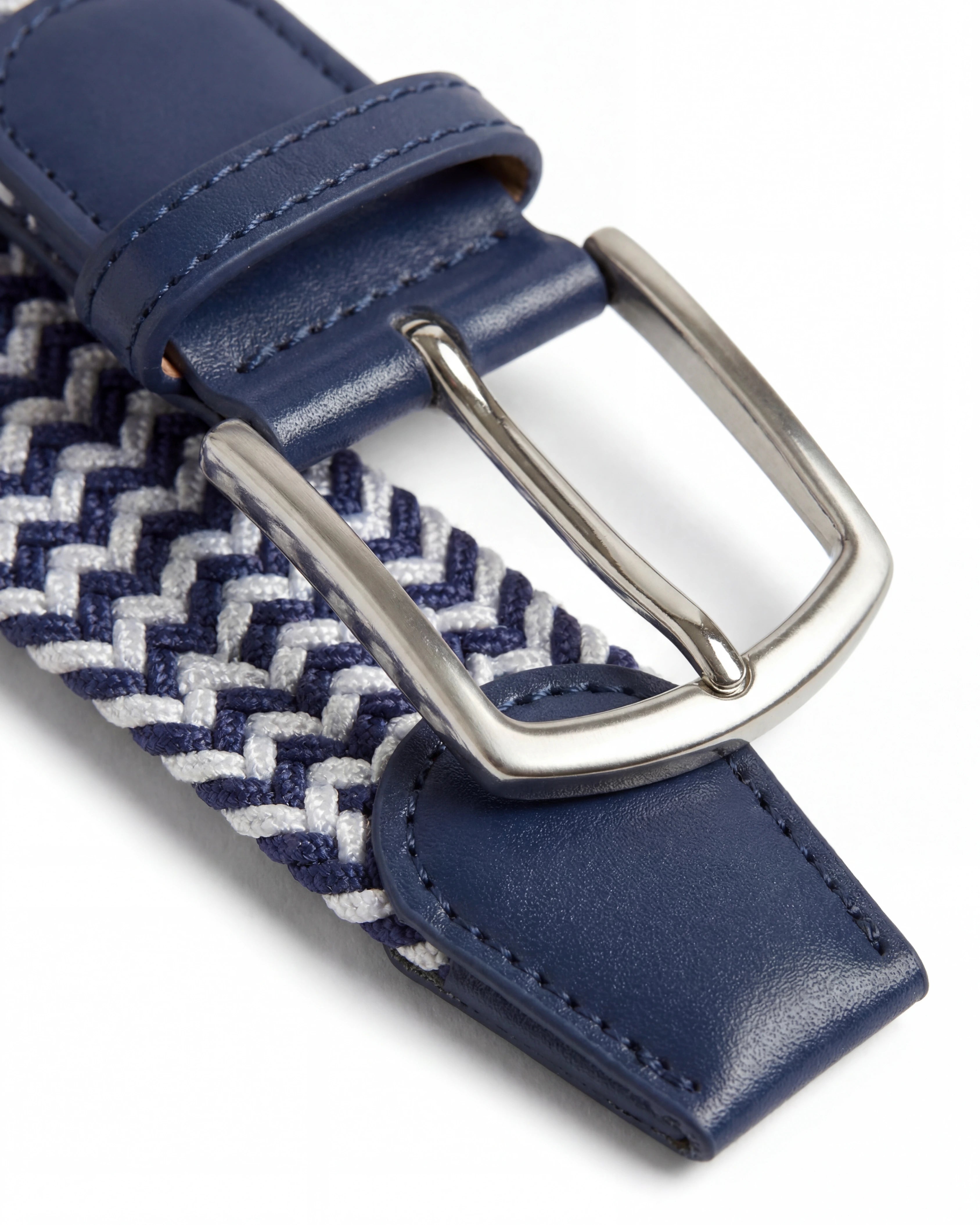 Braided Belt - Grey & White