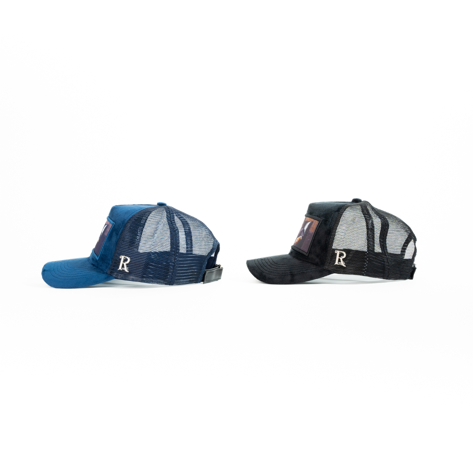 Al Pacino Velvet Caps - Black & Dark Blue