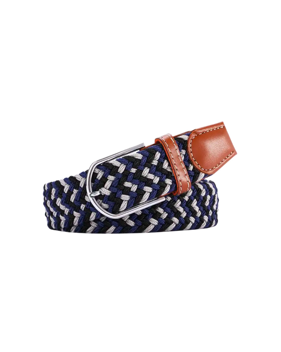 Braided Belt - Blue & Grey