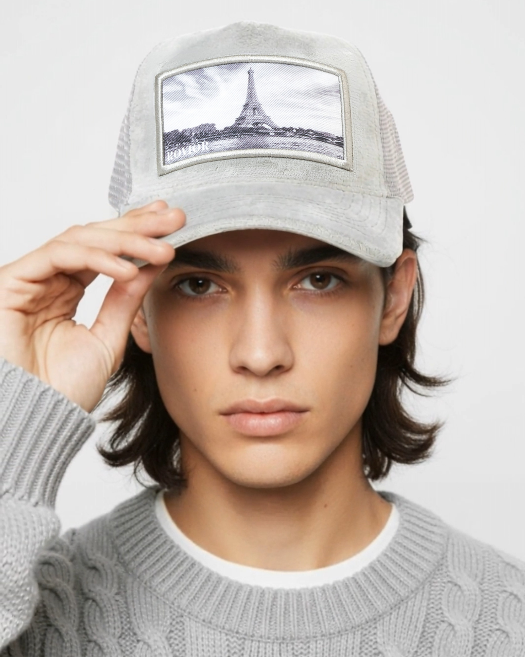 Paris VelvetCap Gray - Front Pov