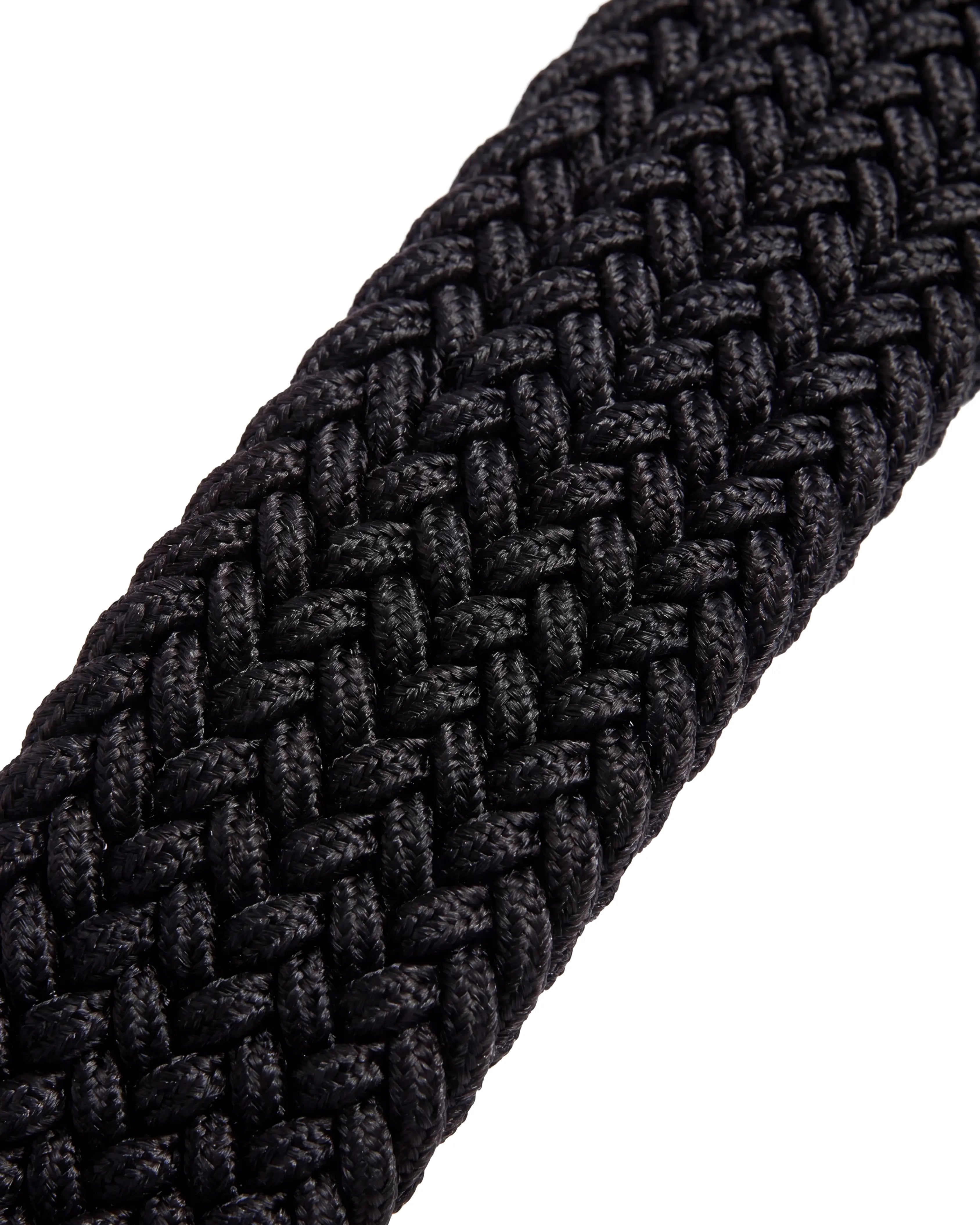 Braided Belt - Dark Blue & White