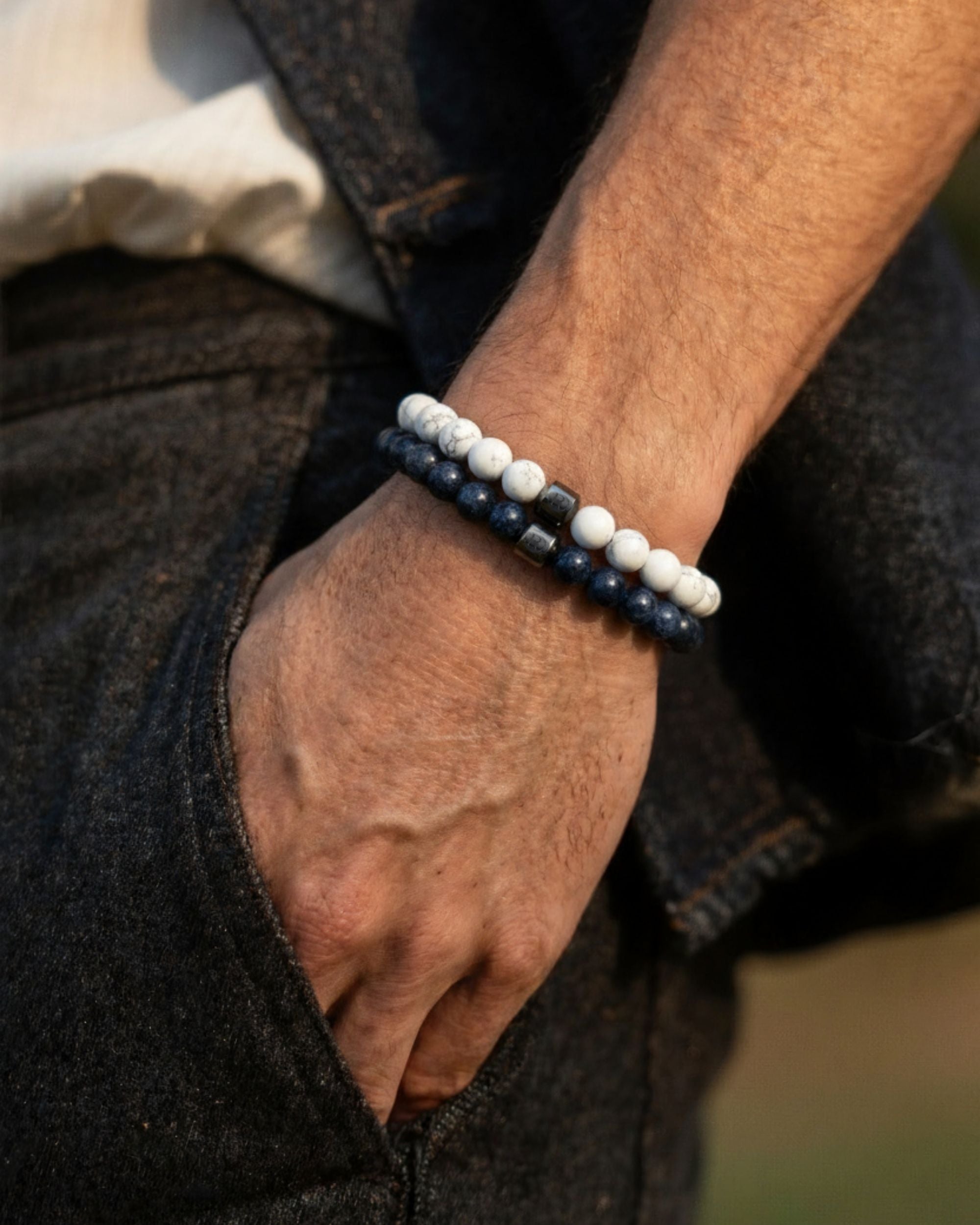 Marble Bracelet - Blue & White